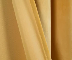 Prima Velvet Yellow Room-Darkening Grommet Curtain Panel Pair, (84") -DHP Sales Store 810468176 4
