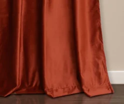 Prima Velvet Rust Room-Darkening Grommet Curtain Panel Pair, (84") -DHP Sales Store 810468179 3