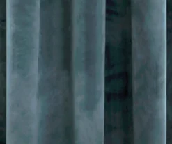 Prima Velvet Slate Blue Room-Darkening Grommet Curtain Panel Pair, (84") -DHP Sales Store 810468180 2