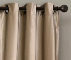 Prima Velvet Taupe Room-Darkening Grommet Curtain Panel Pair, (84") 10 Prima Velvet Taupe Room-Darkening Grommet Curtain Panel Pair, (84") -DHP Sales Store 810468181 1