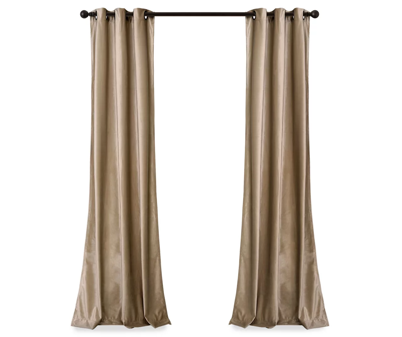 Prima Velvet Taupe Room-Darkening Grommet Curtain Panel Pair, (84") 9 Prima Velvet Taupe Room-Darkening Grommet Curtain Panel Pair, (84") - Image 7