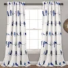 Rowley Birds Navy & White Room-Darkening Rod Pocket Curtain Panel Pair, (84") 1 Rowley Birds Navy & White Room-Darkening Rod Pocket Curtain Panel Pair, (84") -DHP Sales Store 810468183