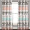 Llama Stripe Pink & Turquoise Room-Darkening Grommet Curtain Panel Pair, (84") 2 Llama Stripe Pink & Turquoise Room-Darkening Grommet Curtain Panel Pair, (84") -DHP Sales Store 810468185