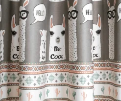 Llama Stripe Room-Darkening Grommet Curtain Panel Pair, (84") 16 Llama Stripe Room-Darkening Grommet Curtain Panel Pair, (84") -DHP Sales Store 810468185 2 1