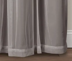 Lush Dark Gray Blackout Grommet Curtain Panel Pair With Sheer Overlay, (95") -DHP Sales Store 810468187 6