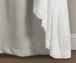 Lush Light Gray Blackout Grommet Curtain Panel Pair With Sheer Overlay, (84") -DHP Sales Store 810468193 5