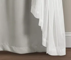 Lush Light Gray Blackout Grommet Curtain Panel Pair With Sheer Overlay, (95") -DHP Sales Store 810468194 5