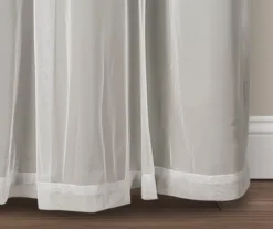 Lush Light Gray Blackout Grommet Curtain Panel Pair With Sheer Overlay, (95") -DHP Sales Store 810468194 6