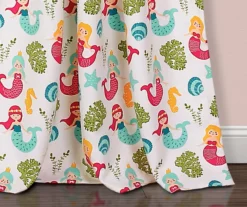 Mermaid Waves Green & Aqua Room-Darkening Rod Pocket Curtain Panel Pair, (84") 5 Mermaid Waves Green & Aqua Room-Darkening Rod Pocket Curtain Panel Pair, (84") -DHP Sales Store 810468205 1