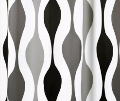 Mid-Century Geo Black & Gray Room-Darkening Back Tab Curtain Panel Pair, (84") -DHP Sales Store 810468206 4 1