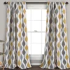 Mid-Century Geo Gold & Gray Room-Darkening Back Tab Curtain Panel Pair, (108") 2 Mid-Century Geo Gold & Gray Room-Darkening Back Tab Curtain Panel Pair, (108") -DHP Sales Store 810468207 1