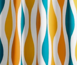 Mid-Century Geo Room-Darkening Back Tab Curtain Panel Pair -DHP Sales Store 810468210 2