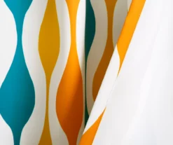 Mid-Century Geo Room-Darkening Back Tab Curtain Panel Pair -DHP Sales Store 810468210 4