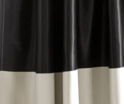 Montego Stripe Black Room-Darkening Rod Pocket Curtain Panel Pair, (84") -DHP Sales Store 810468213 2