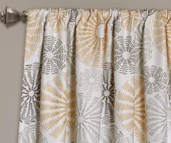 Circles Room-Darkening Rod Pocket Curtain Panel Pair, (84") -DHP Sales Store 810468215 1