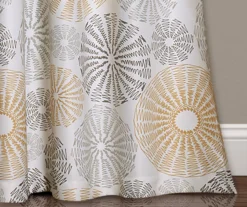 Circles Yellow & Gray Room-Darkening Rod Pocket Curtain Panel Pair, (84") -DHP Sales Store 810468215 2 1
