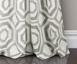 Octagon Blocks Room-Darkening Rod Pocket Curtain Panel Pair, (84") -DHP Sales Store 810468217 2