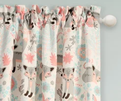 Pixie Fox Gray & Pink Room-Darkening Rod Pocket Curtain Panel Pair, (84") 10 Pixie Fox Gray & Pink Room-Darkening Rod Pocket Curtain Panel Pair, (84") -DHP Sales Store 810468220 1 1