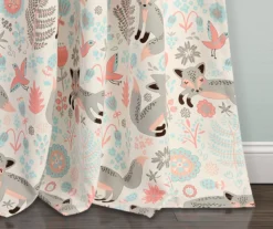Pixie Fox Gray & Pink Room-Darkening Rod Pocket Curtain Panel Pair, (84") 12 Pixie Fox Gray & Pink Room-Darkening Rod Pocket Curtain Panel Pair, (84") -DHP Sales Store 810468220 3 1