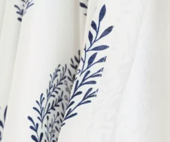 Teardrop Leaf Navy Room-Darkening Back Tab Curtain Panel Pair, (95") -DHP Sales Store 810468222 4