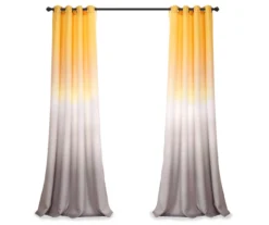 Umbre Fiesta Yellow & Gray Ombre Room-Darkening Grommet Curtain Panel Pair, (84") 15 Umbre Fiesta Yellow & Gray Ombre Room-Darkening Grommet Curtain Panel Pair, (84") -DHP Sales Store 810468226 6