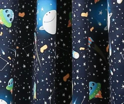 Universe Navy Room-Darkening Rod Pocket Curtain Panel Pair, (84") 11 Universe Navy Room-Darkening Rod Pocket Curtain Panel Pair, (84") -DHP Sales Store 810468228 2