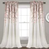 Weeping Flowers Blush & Gray Room-Darkening Rod Pocket Curtain Panel Pair, (84") 1 Weeping Flowers Blush & Gray Room-Darkening Rod Pocket Curtain Panel Pair, (84") -DHP Sales Store 810468232