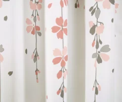 Weeping Flowers Blush & Gray Room-Darkening Rod Pocket Curtain Panel Pair, (84") -DHP Sales Store 810468232 2