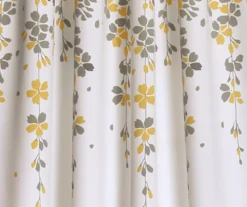 Weeping Flowers Yellow & Gray Room-Darkening Rod Pocket Curtain Panel Pair, (95") 9 Weeping Flowers Yellow & Gray Room-Darkening Rod Pocket Curtain Panel Pair, (95") -DHP Sales Store 810468240 2