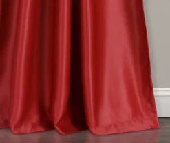 Weeping Flowers Red Room-Darkening Rod Pocket Curtain Panel Pair, (84") -DHP Sales Store 810468242 3