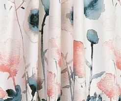 Zuri Flora Blue & Coral Room-Darkening Back Tab Curtain Panel Pair, (95") 11 Zuri Flora Blue & Coral Room-Darkening Back Tab Curtain Panel Pair, (95") -DHP Sales Store 810468253 2