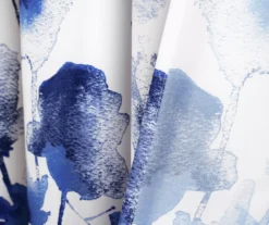 Zuri Flora Navy & White Room-Darkening Back Tab Curtain Panel Pair, (95") -DHP Sales Store 810468255 4