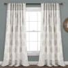 Teardrop Leaf Gray Room-Darkening Back Tab Curtain Panel Pair, (95") -DHP Sales Store 810468258