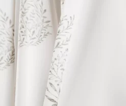 Teardrop Leaf Gray Room-Darkening Back Tab Curtain Panel Pair, (95") 14 Teardrop Leaf Gray Room-Darkening Back Tab Curtain Panel Pair, (95") -DHP Sales Store 810468258 4