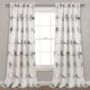 Rowley Birds Blue & Gray Room-Darkening Rod Pocket Curtain Panel Pair, (95") -DHP Sales Store 810468259