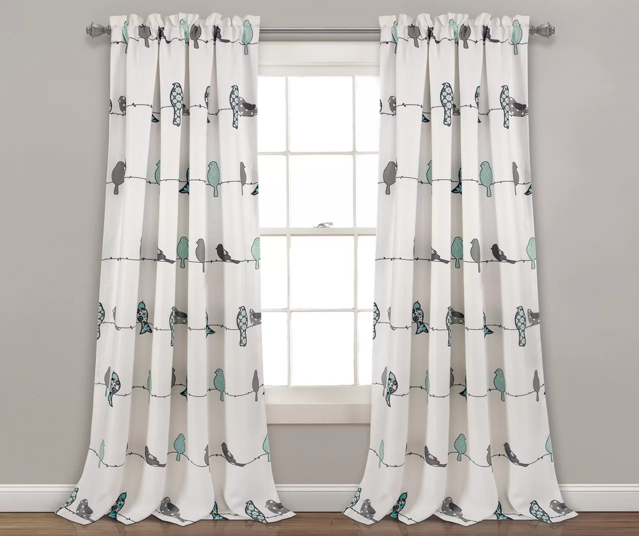 Rowley Birds Room-Darkening Rod Pocket Curtain Panel Pair 5 Rowley Birds Room-Darkening Rod Pocket Curtain Panel Pair - Image 3