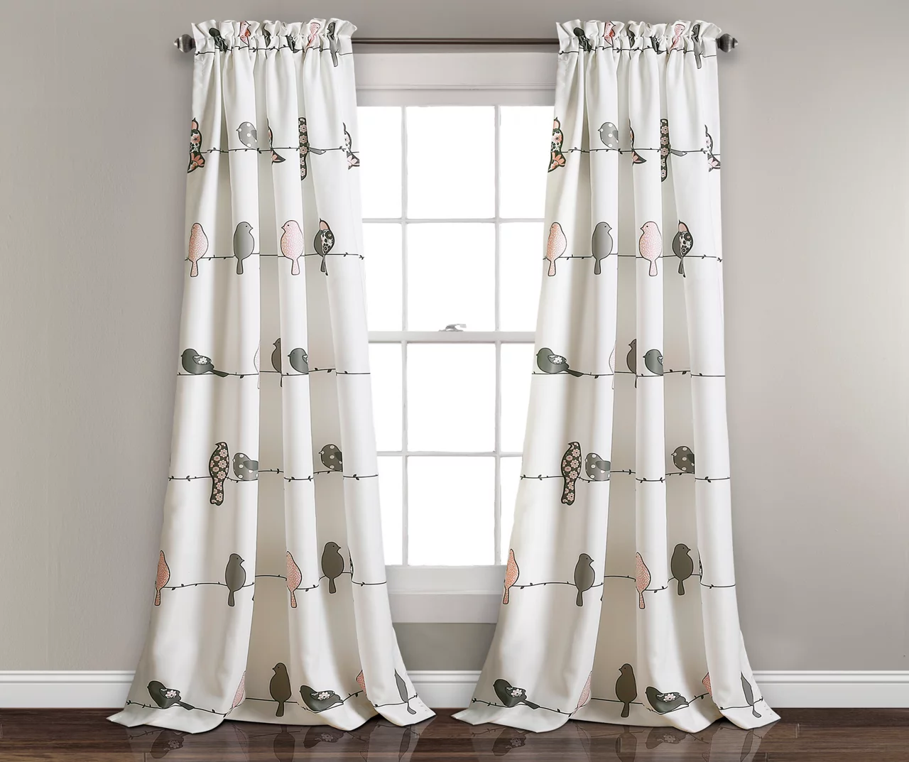 Rowley Birds Room-Darkening Rod Pocket Curtain Panel Pair 6 Rowley Birds Room-Darkening Rod Pocket Curtain Panel Pair - Image 4