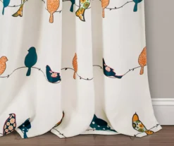 Rowley Birds Blue & Orange Room-Darkening Rod Pocket Curtain Panel Pair, (95") 10 Rowley Birds Blue & Orange Room-Darkening Rod Pocket Curtain Panel Pair, (95") -DHP Sales Store 810468263 2