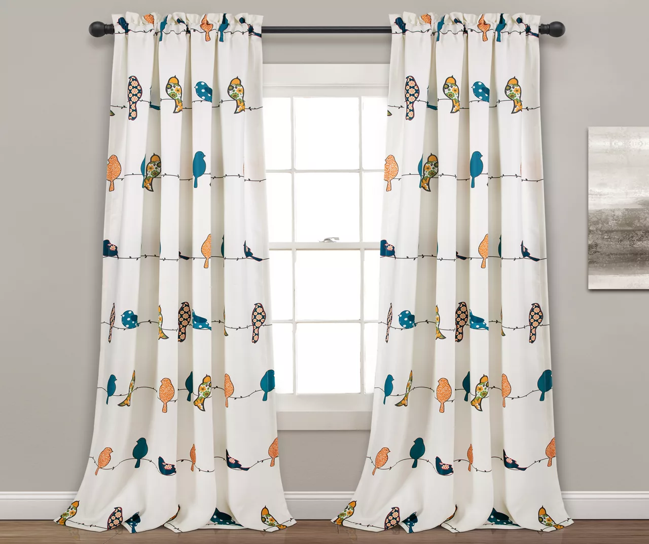 Rowley Birds Room-Darkening Rod Pocket Curtain Panel Pair 11 Rowley Birds Room-Darkening Rod Pocket Curtain Panel Pair - Image 9