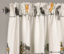Rowley Birds Yellow & Gray Room-Darkening Rod Pocket Curtain Panel Pair, (95") -DHP Sales Store 810468264 1
