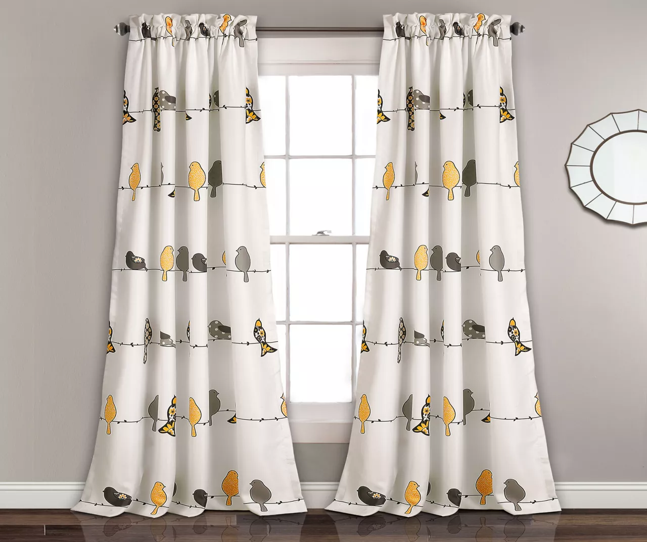 Rowley Birds Room-Darkening Rod Pocket Curtain Panel Pair 9 Rowley Birds Room-Darkening Rod Pocket Curtain Panel Pair - Image 7