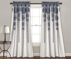 Stripe Medallion Room-Darkening Rod Pocket Curtain Panel Pair 25 Stripe Medallion Room-Darkening Rod Pocket Curtain Panel Pair -DHP Sales Store 810468269