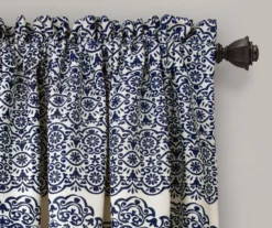 Stripe Medallion Navy Room-Darkening Rod Pocket Curtain Panel Pair, (95") 9 Stripe Medallion Navy Room-Darkening Rod Pocket Curtain Panel Pair, (95") -DHP Sales Store 810468271 1