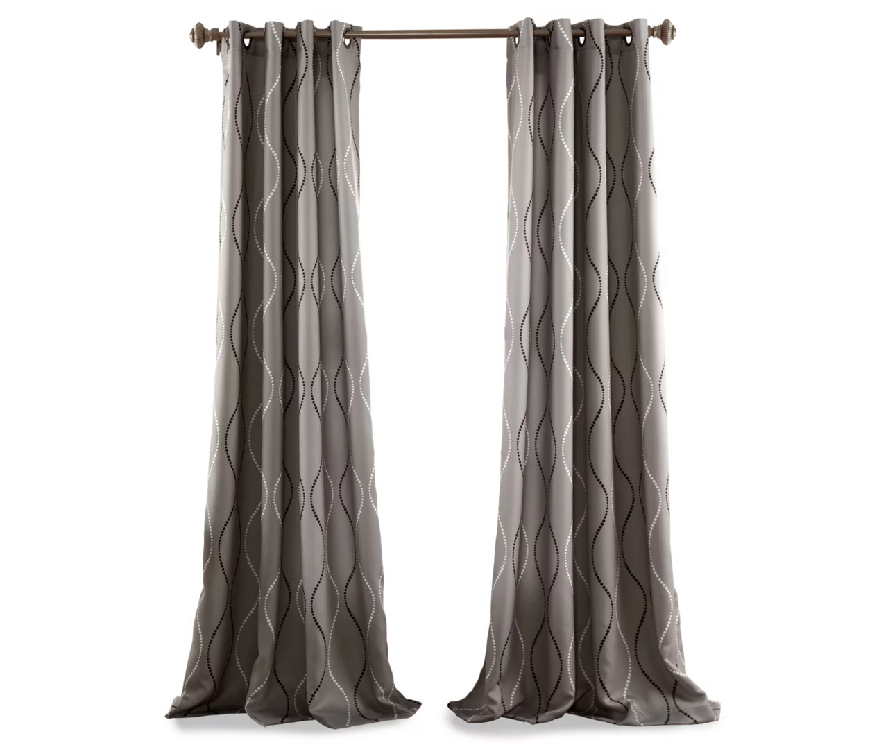 Swirl Gray Room-Darkening Grommet Curtain Panel Pair, (84") 9 Swirl Gray Room-Darkening Grommet Curtain Panel Pair, (84") - Image 7