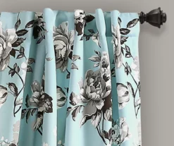Tania Floral Room-Darkening Back Tab Curtain Panel Pair -DHP Sales Store 810468278 1