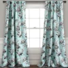 Tania Floral Blue & Gray Room-Darkening Back Tab Curtain Panel Pair, (95") -DHP Sales Store 810468279 7