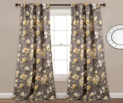 Tania Floral Room-Darkening Back Tab Curtain Panel Pair -DHP Sales Store 810468281