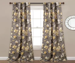 Tania Floral Room-Darkening Back Tab Curtain Panel Pair -DHP Sales Store 810468283