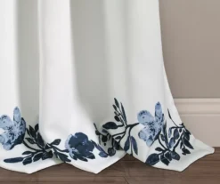 Tanisha Navy & White Floral Room-Darkening Rod Pocket Curtain Panel Pair, (84") 11 Tanisha Navy & White Floral Room-Darkening Rod Pocket Curtain Panel Pair, (84") -DHP Sales Store 810468287 3