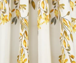 Tanisha Yellow & Gray Floral Room-Darkening Rod Pocket Curtain Panel Pair, (84") 10 Tanisha Yellow & Gray Floral Room-Darkening Rod Pocket Curtain Panel Pair, (84") -DHP Sales Store 810468290 2